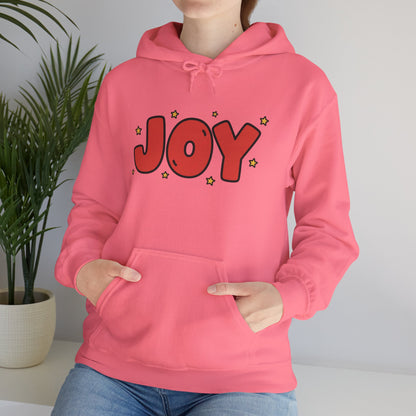 joy unisex hoodie in Bold Red,