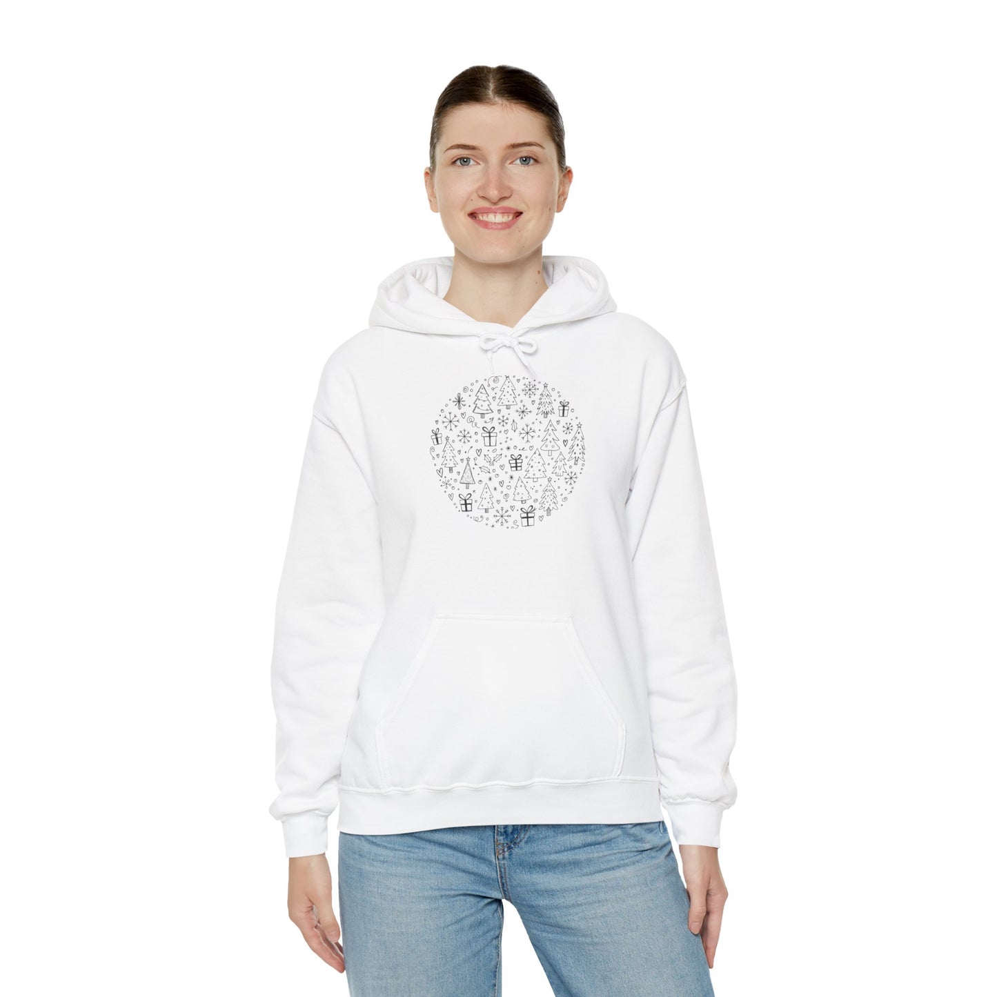 Christmas Doodle Unisex Heavy Blend Hooded Sweatshirt
