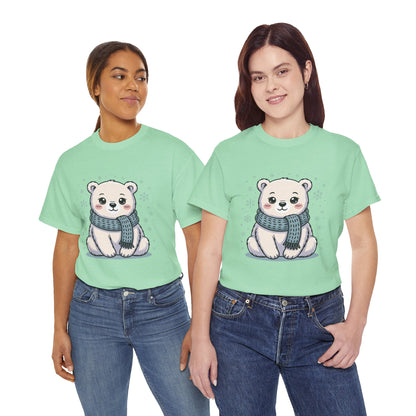 Cute Polar Bear Unisex Heavy Cotton Tee