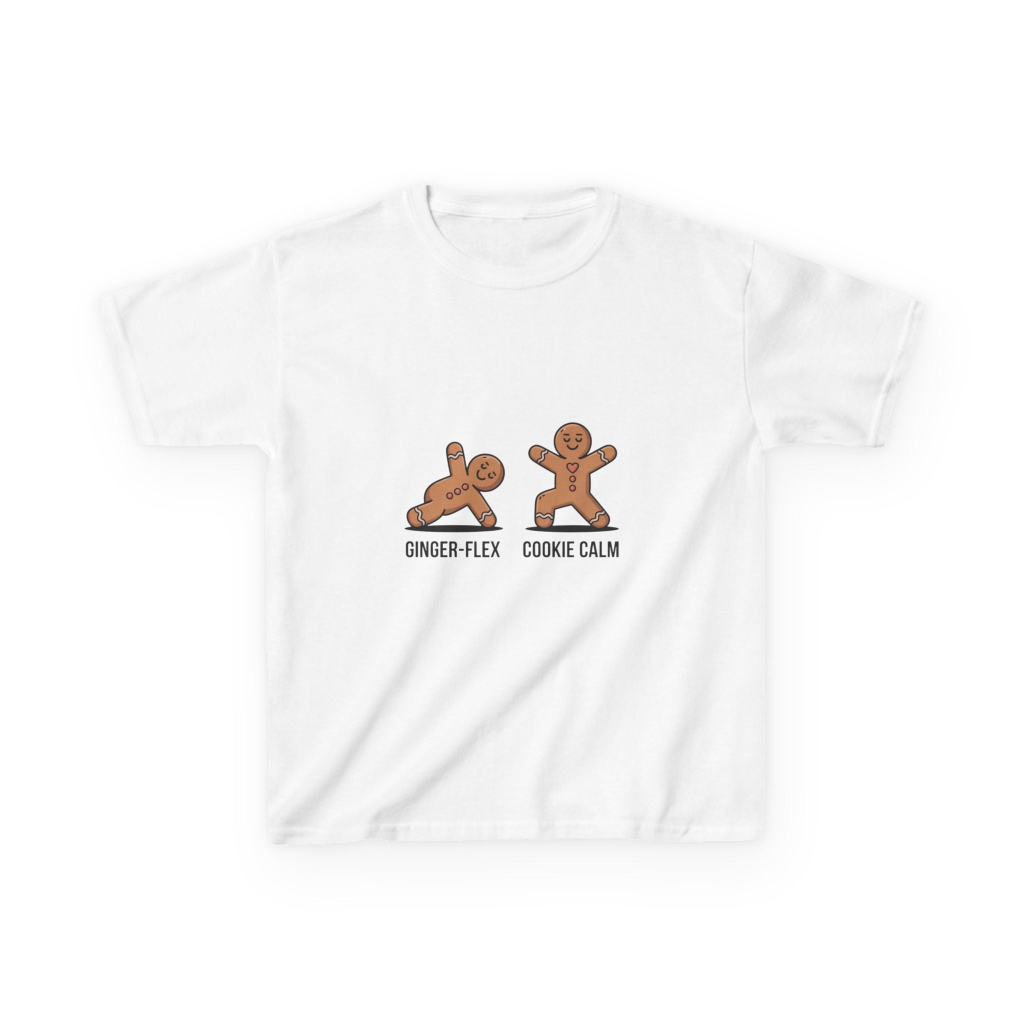 Gingerbread Workout Kids Tee - Ginger-Flex & Cookie Calm Design