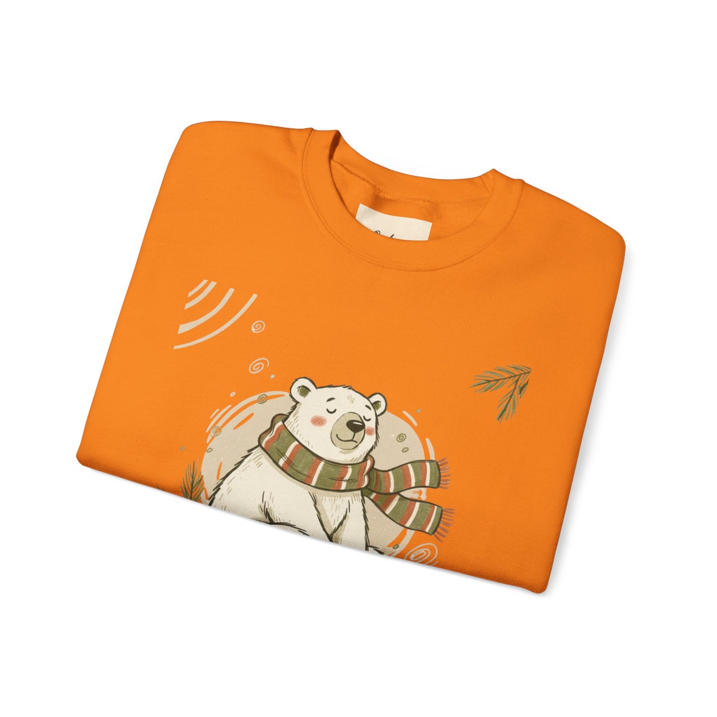 Crewneck Sweatshirt - Chillin' until Christmas - Polar Bear Scarf Design