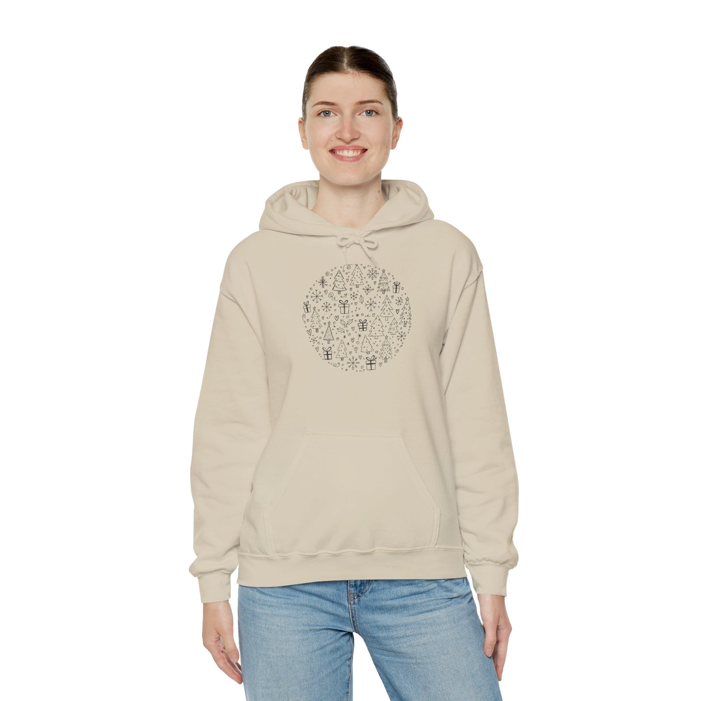 Christmas Doodle Unisex Heavy Blend Hooded Sweatshirt