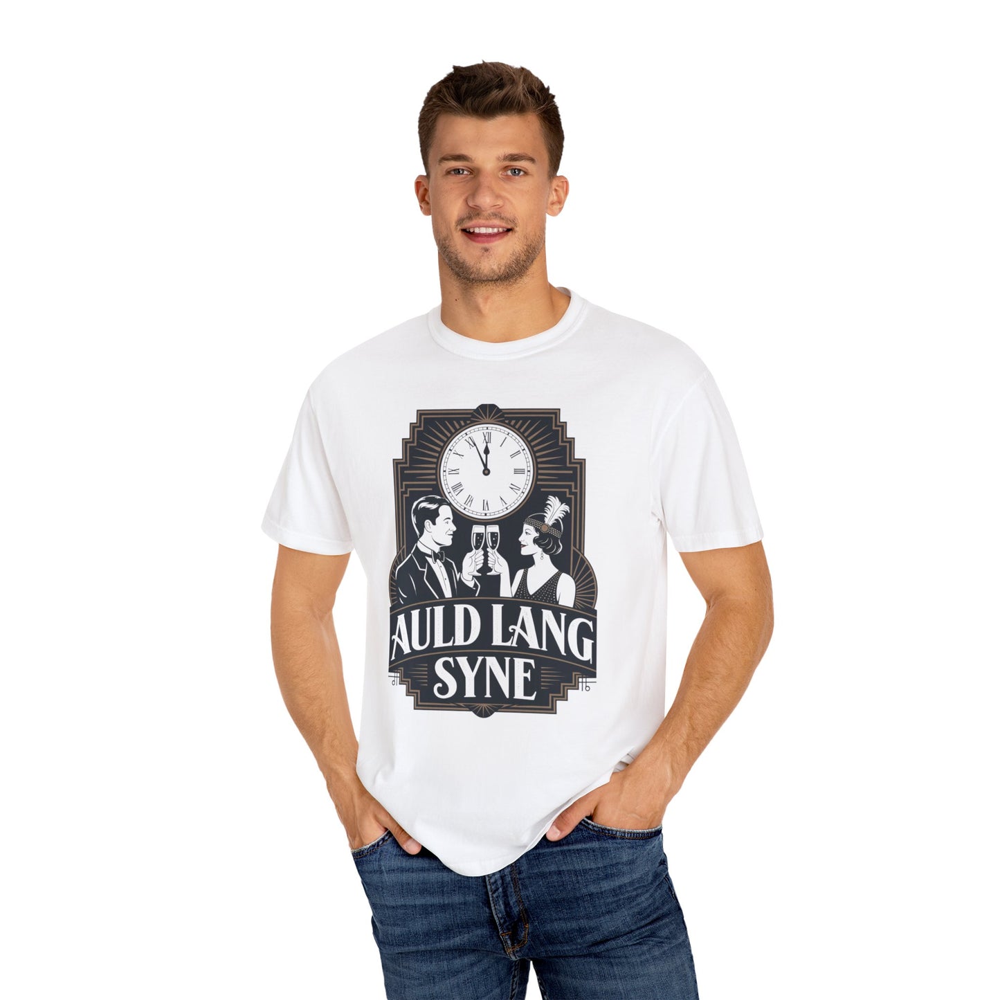 Auld Lang Syne Unisex Garment-Dyed T-shirt