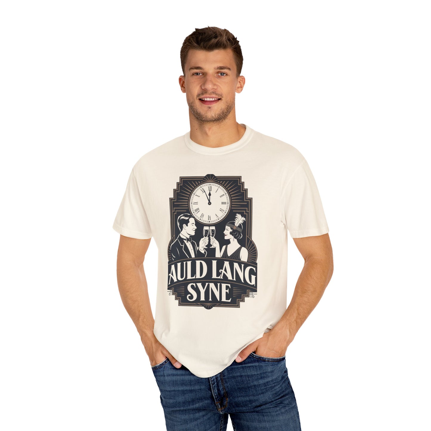 Auld Lang Syne Unisex Garment-Dyed T-shirt