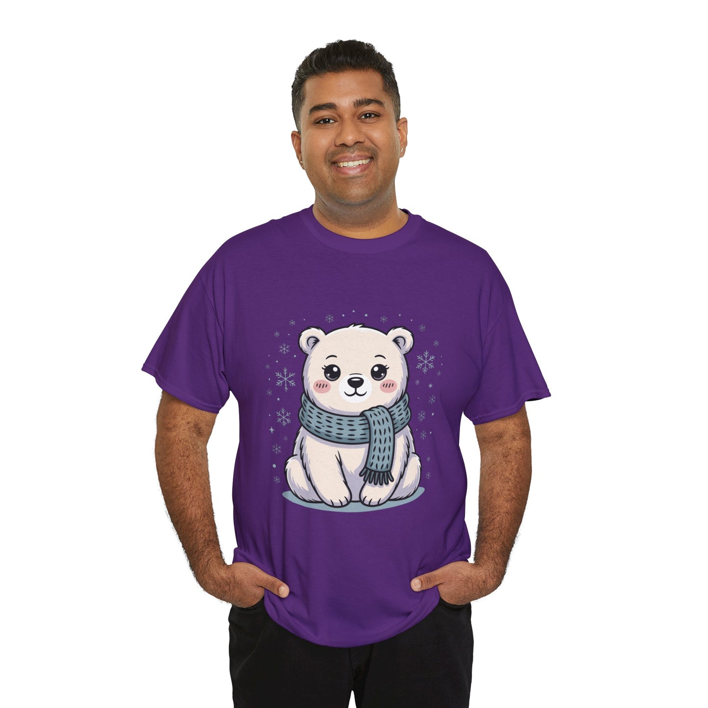 Cute Polar Bear Unisex Heavy Cotton Tee