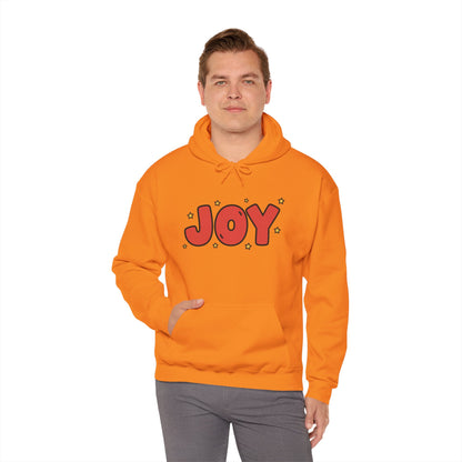 joy unisex hoodie in Bold Red,