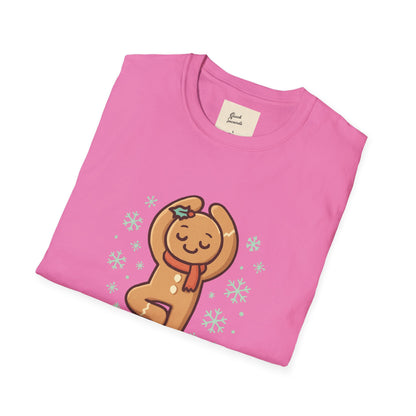 Yoga Gingerbread Man T-Shirt - Tree Pose Tidings