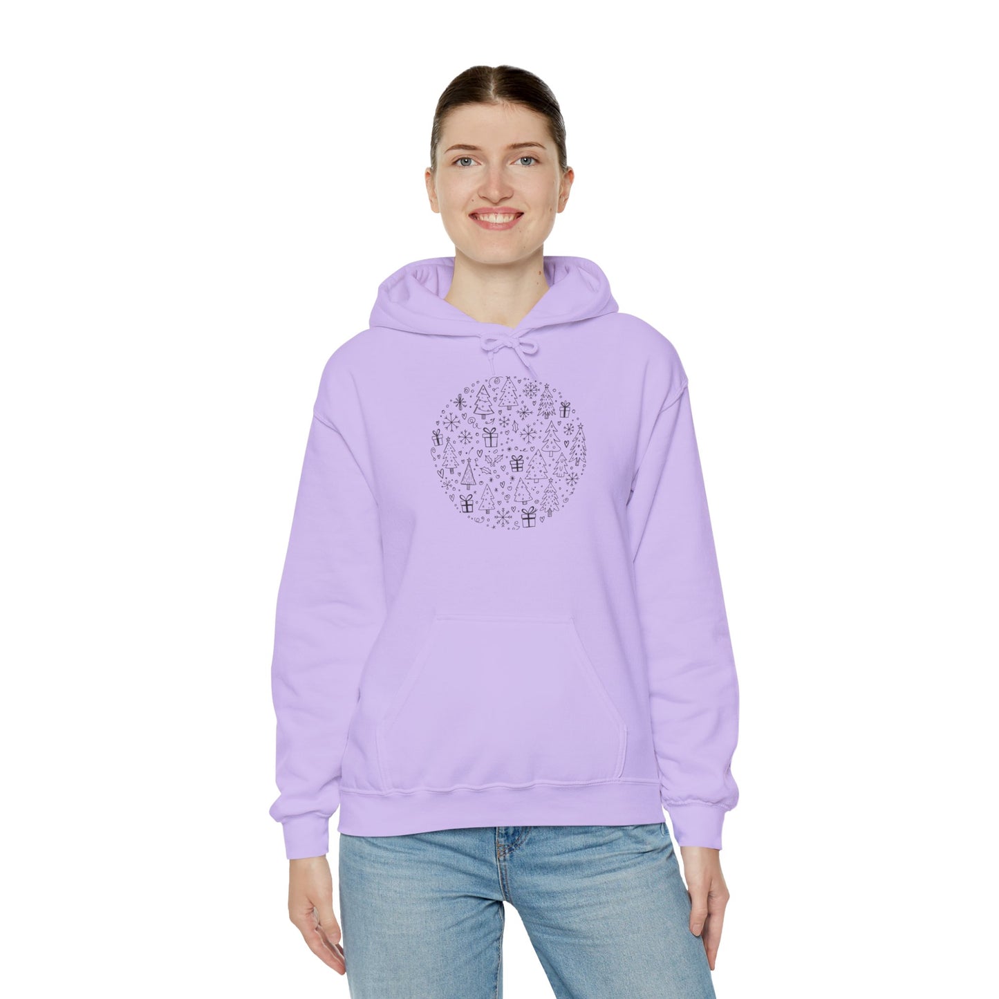 Christmas Doodle Unisex Heavy Blend Hooded Sweatshirt