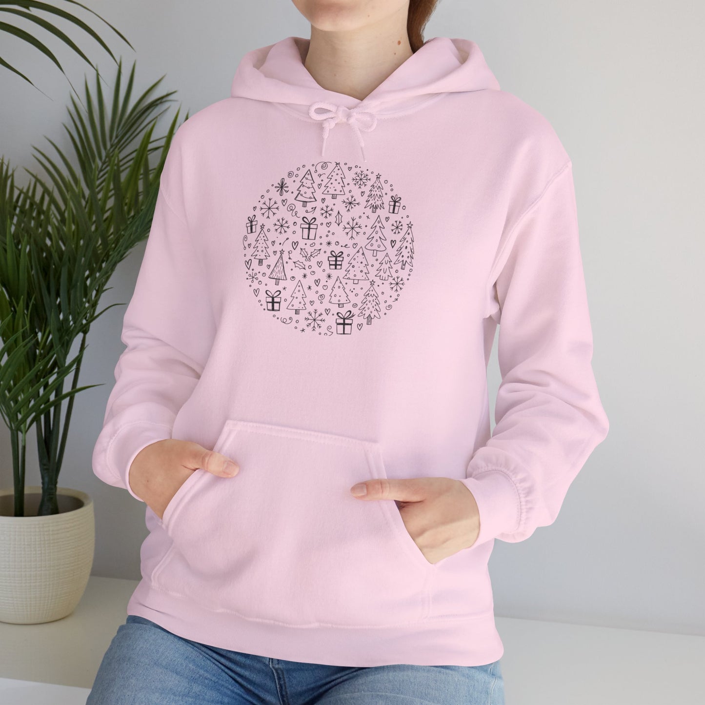 Christmas Doodle Unisex Heavy Blend Hooded Sweatshirt