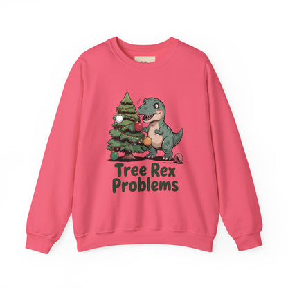 Get festive with the Christmas Crewneck Sweatshirt – Tree Rex Problems. Cozy, fun, and ideal for holiday parties or gifting this season.