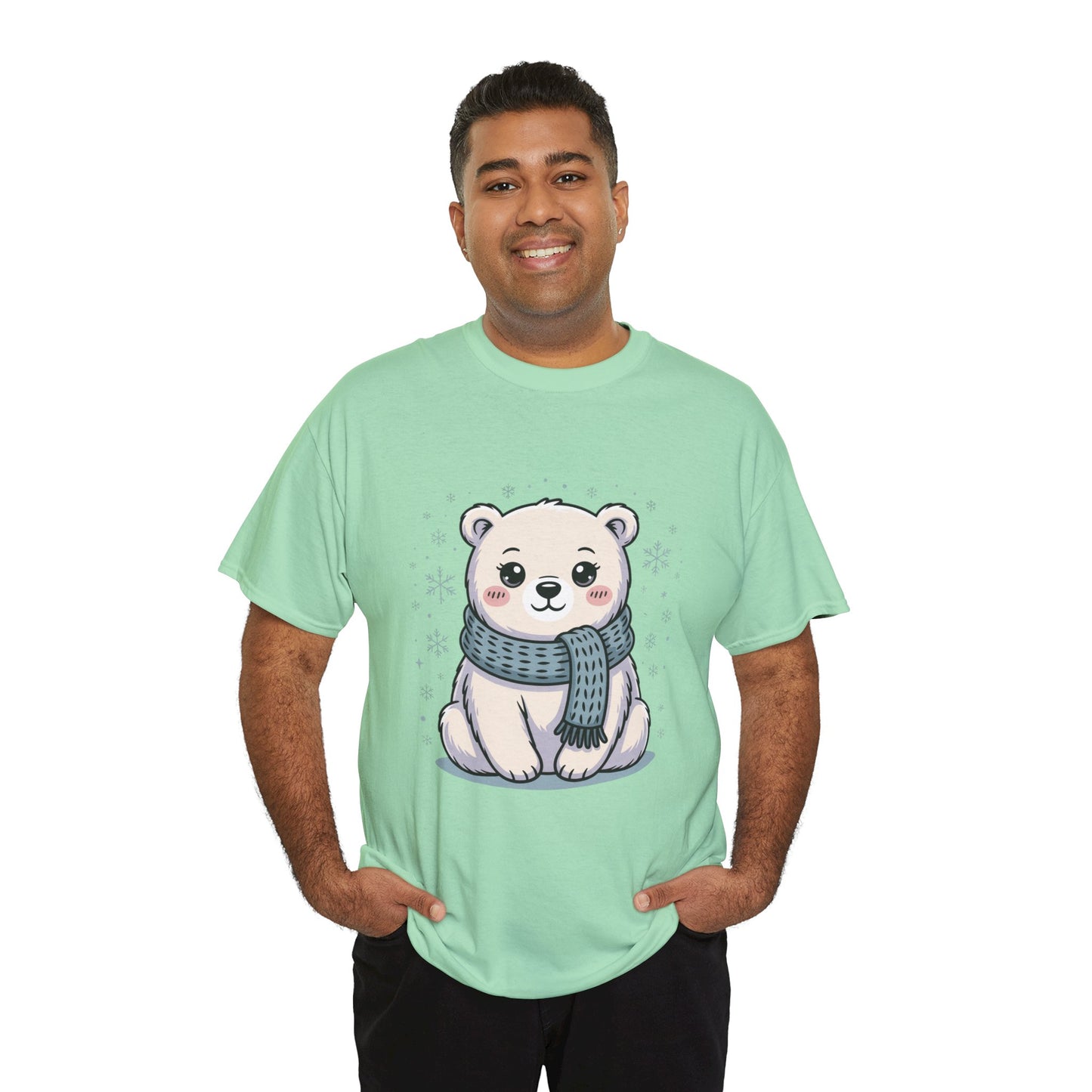 Cute Polar Bear Unisex Heavy Cotton Tee