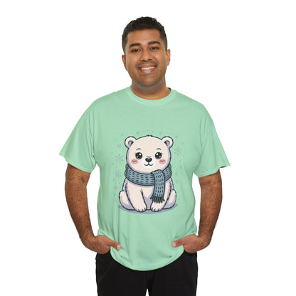 Cute Polar Bear Unisex Heavy Cotton Tee