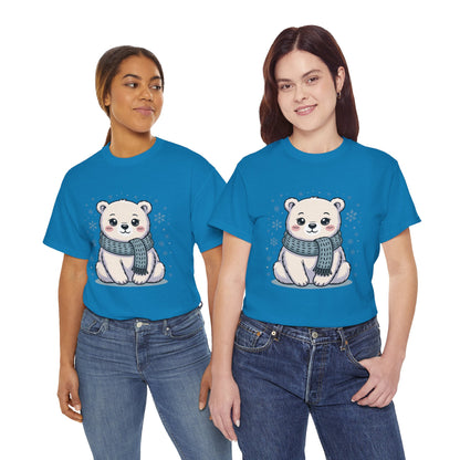 Cute Polar Bear Unisex Heavy Cotton Tee