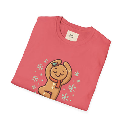 Yoga Gingerbread Man T-Shirt - Tree Pose Tidings
