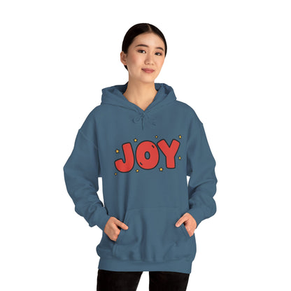 joy unisex hoodie in Bold Red,