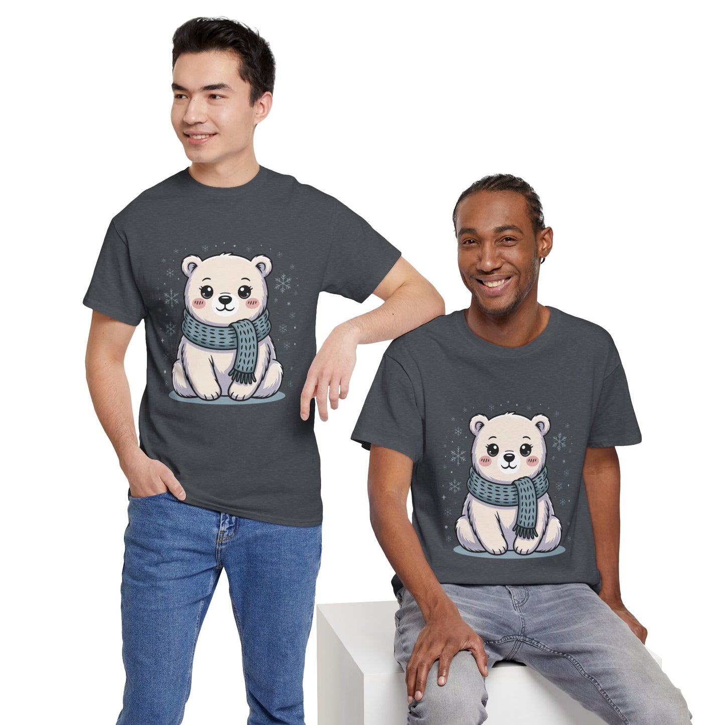 Cute Polar Bear Unisex Heavy Cotton Tee