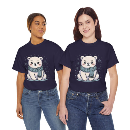 Cute Polar Bear Unisex Heavy Cotton Tee