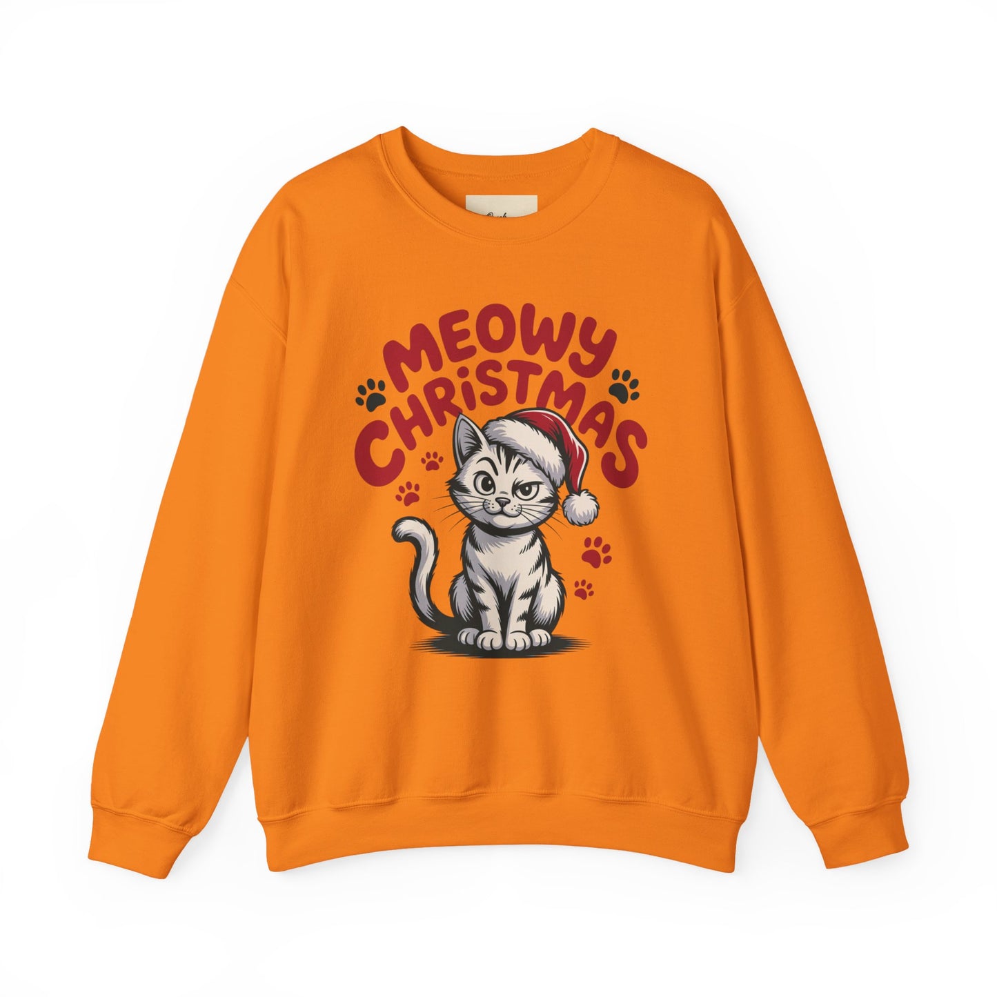 Christmas Sweatshirt - Sassy Cat Meowy Christmas