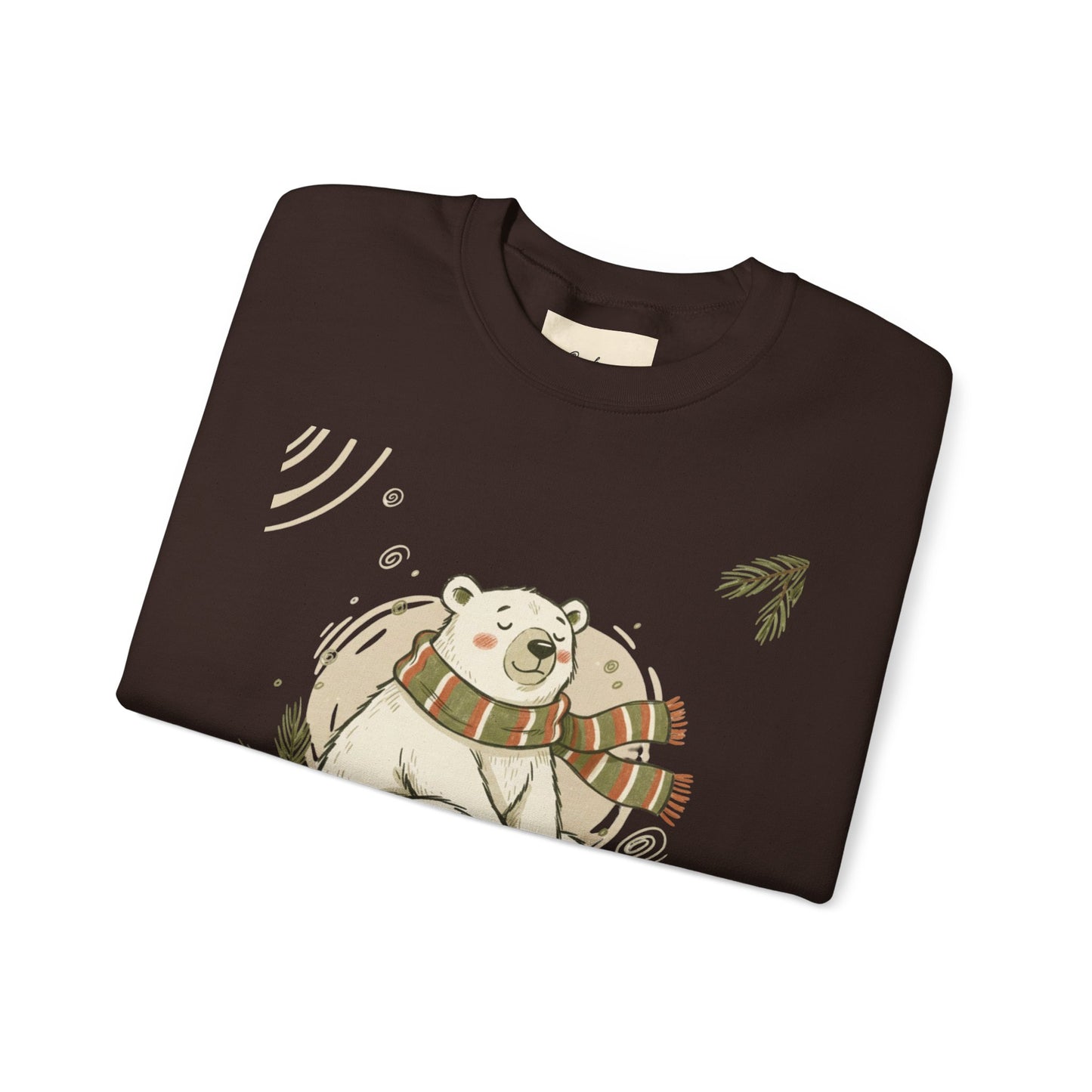 Crewneck Sweatshirt - Chillin' until Christmas - Polar Bear Scarf Design