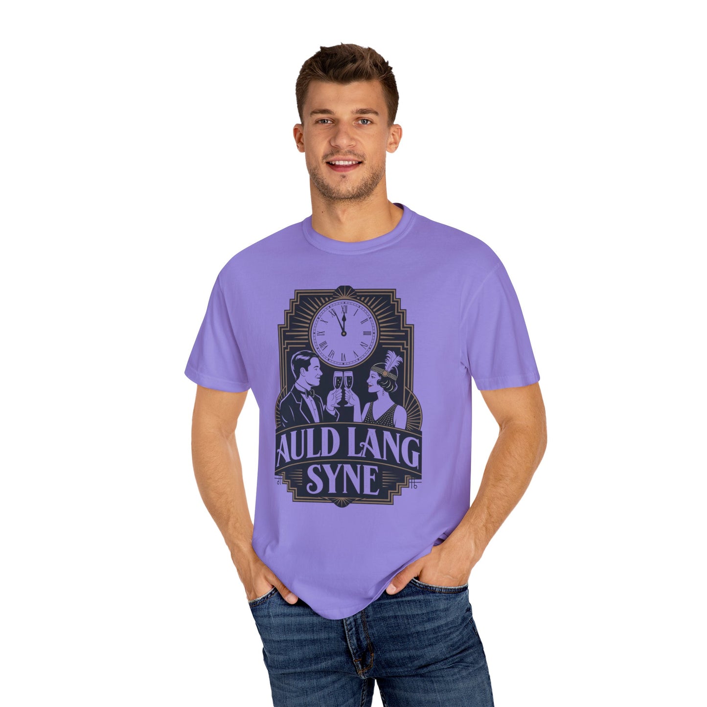 Auld Lang Syne Unisex Garment-Dyed T-shirt