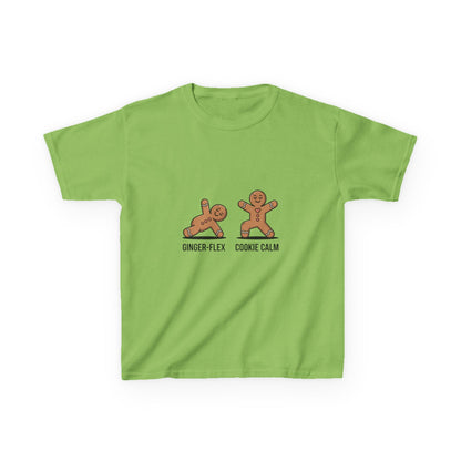 Gingerbread Workout Kids Tee - Ginger-Flex & Cookie Calm Design