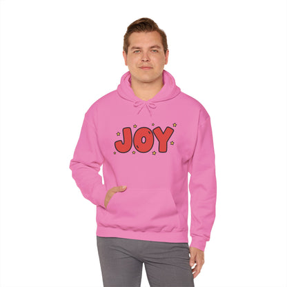 joy unisex hoodie in Bold Red,