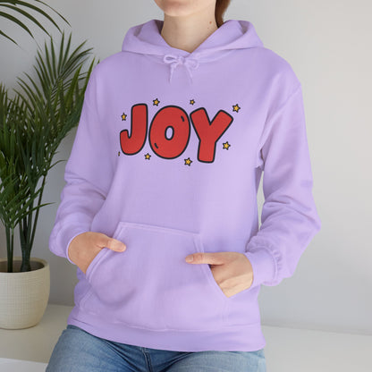 joy unisex hoodie in Bold Red,