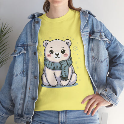 Cute Polar Bear Unisex Heavy Cotton Tee