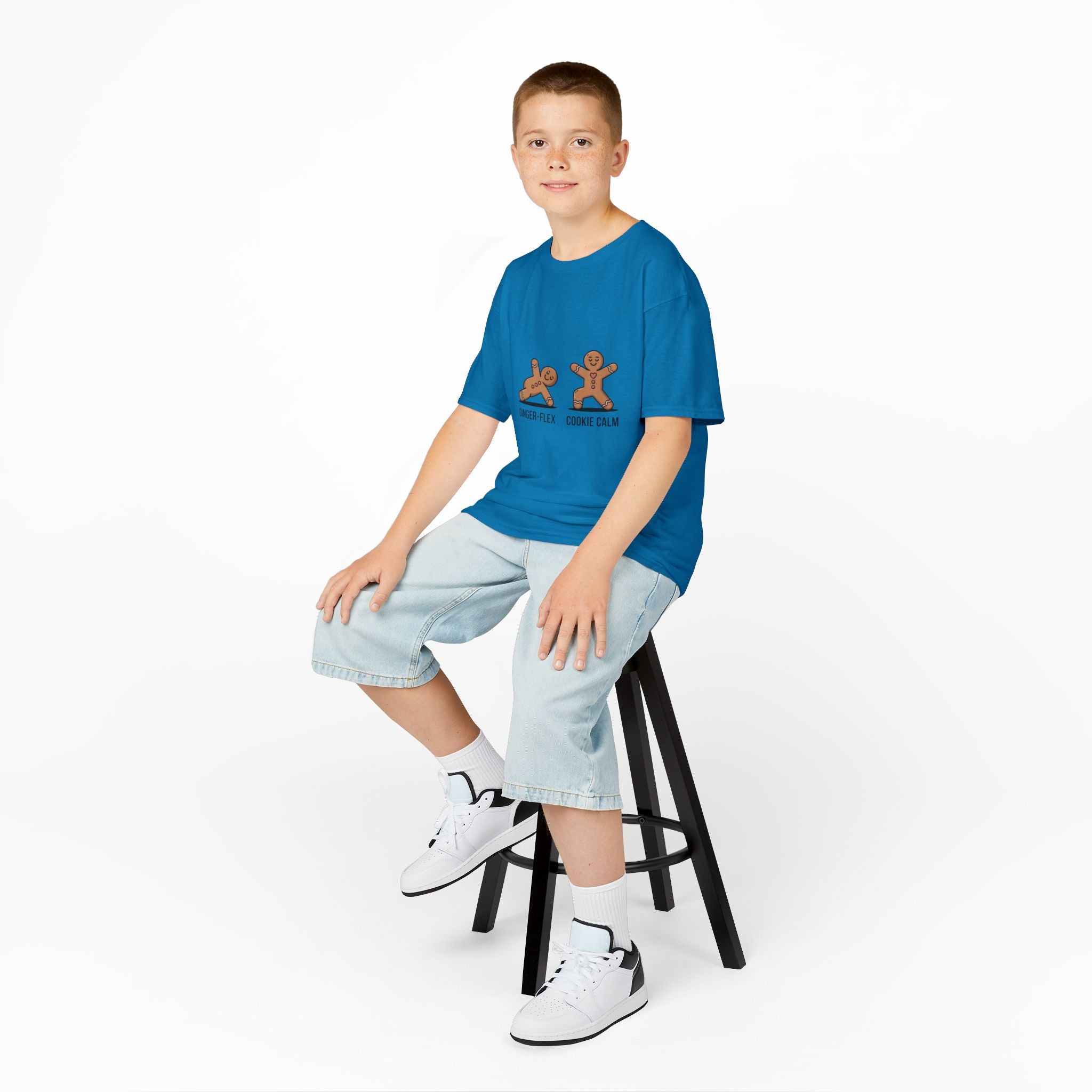 Gingerbread Workout Kids Tee - Ginger-Flex & Cookie Calm Design