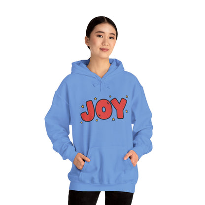 joy unisex hoodie in Bold Red,