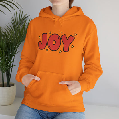 joy unisex hoodie in Bold Red,