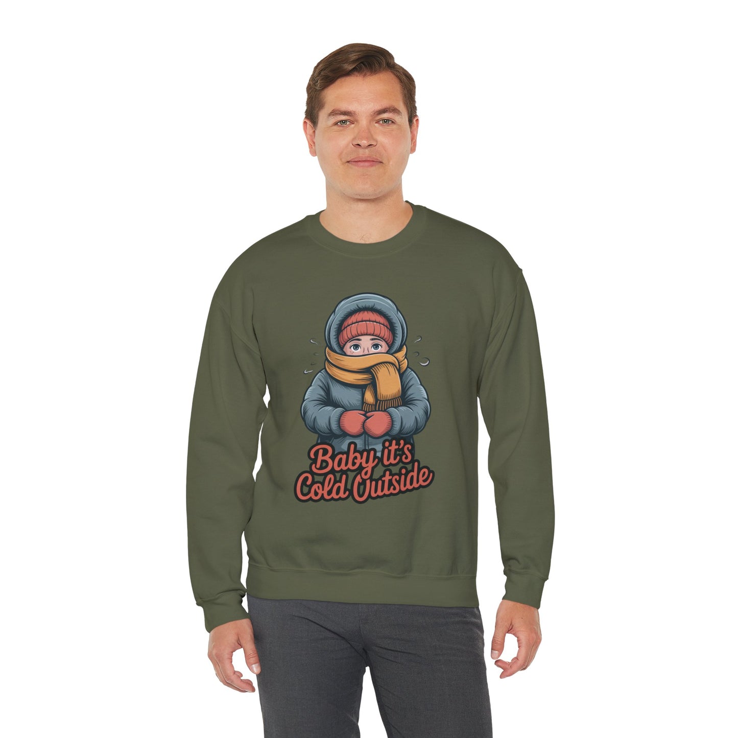 Baby It’s Cold Outside Crewneck Sweatshirt - Cozy Unisex Winter Apparel