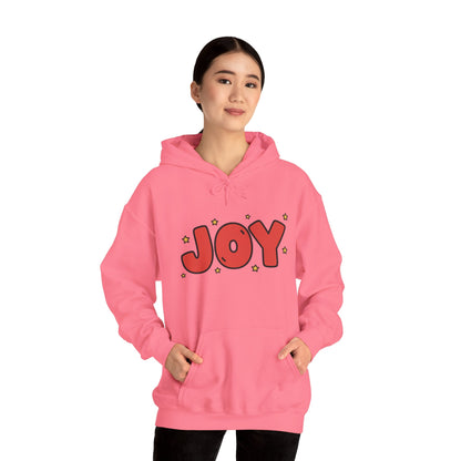 joy unisex hoodie in Bold Red,