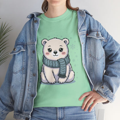 Cute Polar Bear Unisex Heavy Cotton Tee