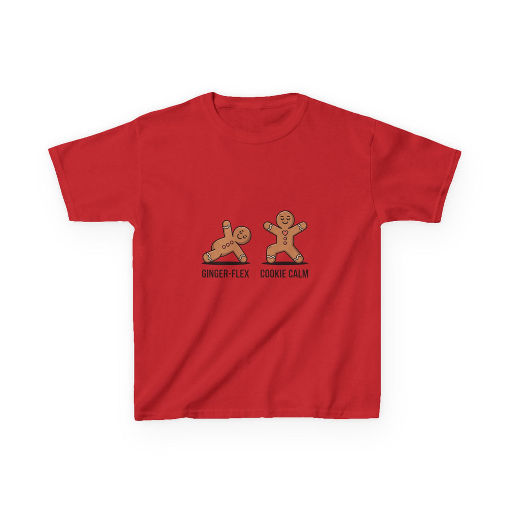 Gingerbread Workout Kids Tee - Ginger-Flex & Cookie Calm Design