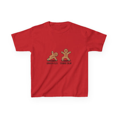 Gingerbread Workout Kids Tee - Ginger-Flex & Cookie Calm Design