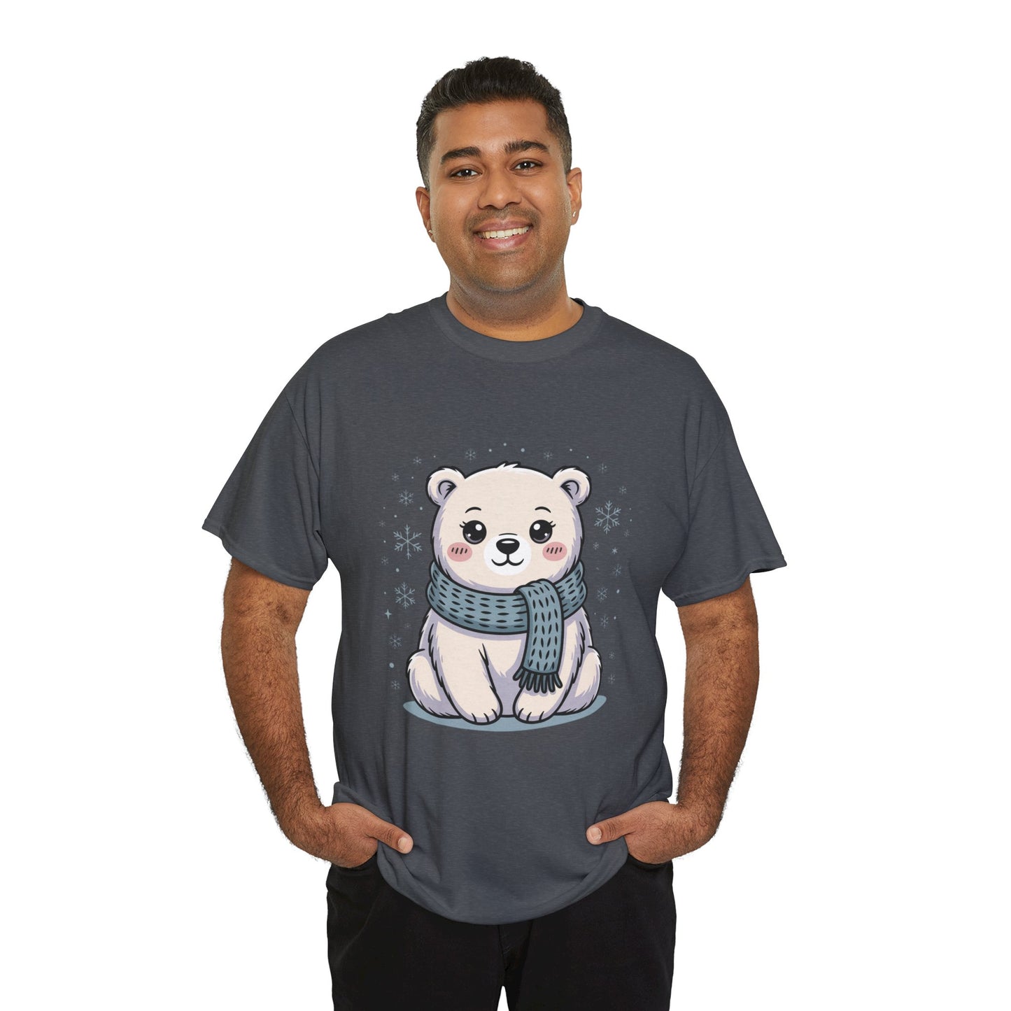 Cute Polar Bear Unisex Heavy Cotton Tee