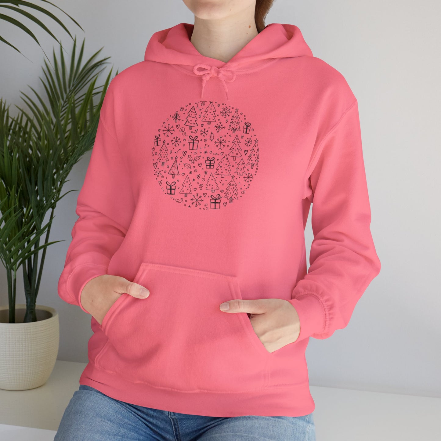 Christmas Doodle Unisex Heavy Blend Hooded Sweatshirt