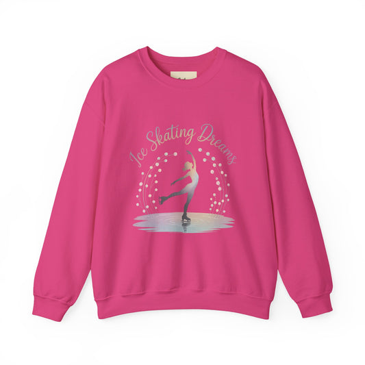 Ice Skating Dreams Crewneck Sweatshirt - Cozy Unisex Winter Wear