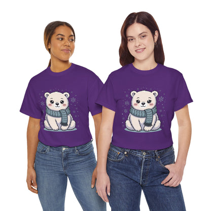 Cute Polar Bear Unisex Heavy Cotton Tee