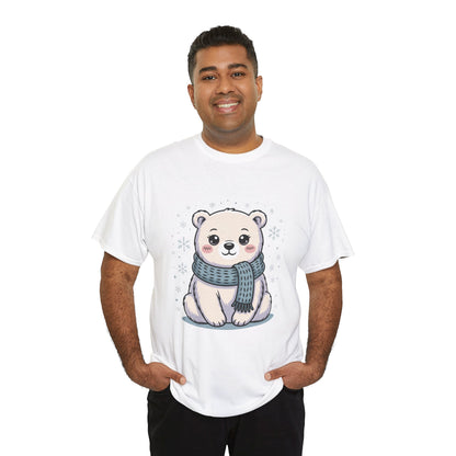 Cute Polar Bear Unisex Heavy Cotton Tee