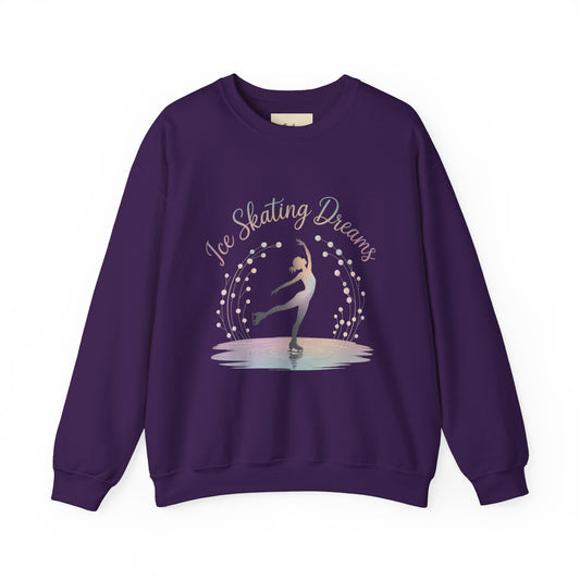 Ice Skating Dreams Crewneck Sweatshirt - Cozy Unisex Winter Wear
