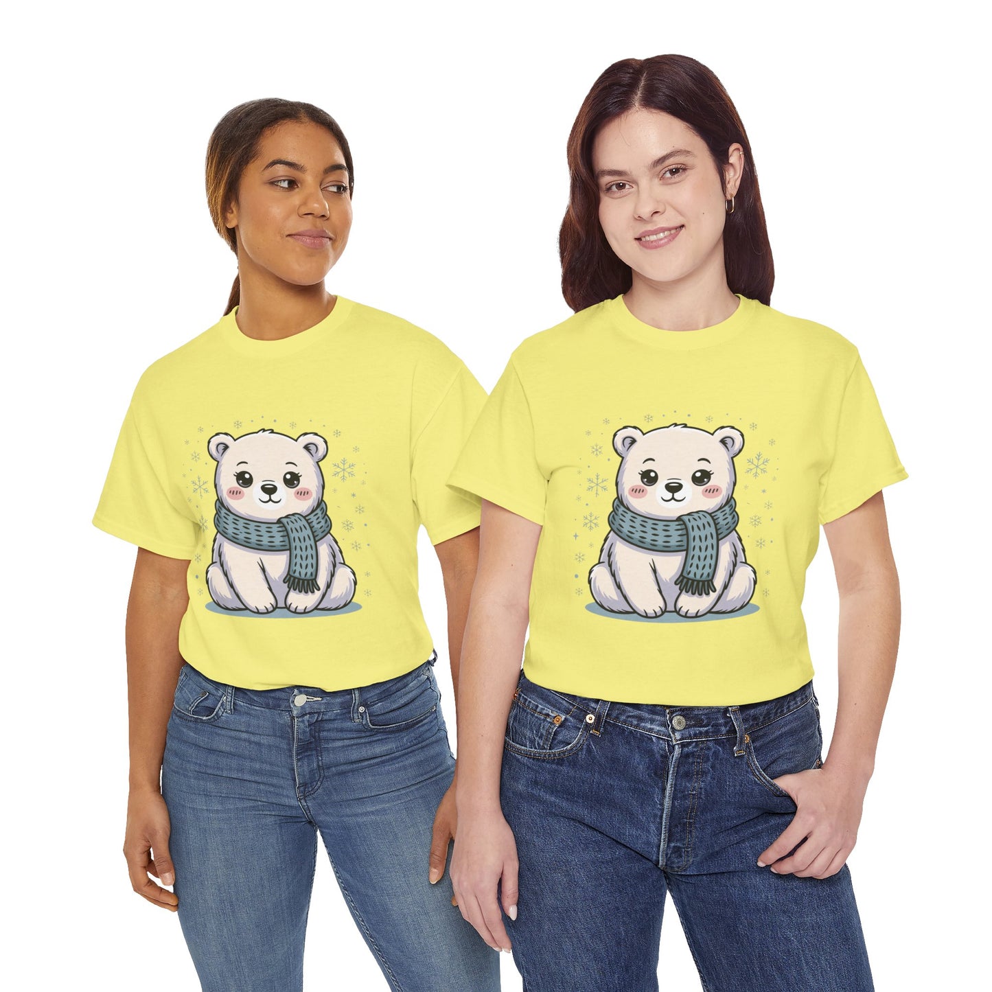 Cute Polar Bear Unisex Heavy Cotton Tee