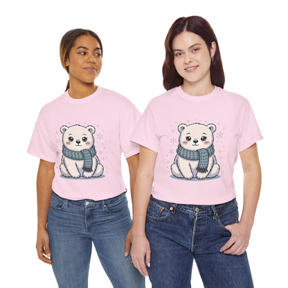Cute Polar Bear Unisex Heavy Cotton Tee