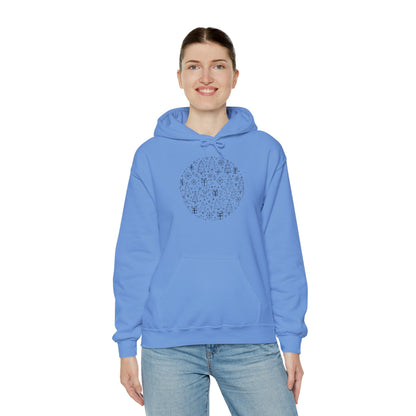 Christmas Doodle Unisex Heavy Blend Hooded Sweatshirt