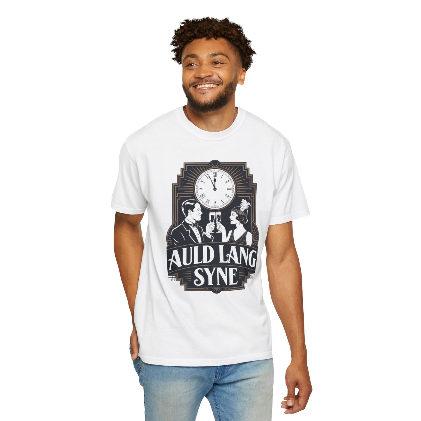 Auld Lang Syne Unisex Garment-Dyed T-shirt