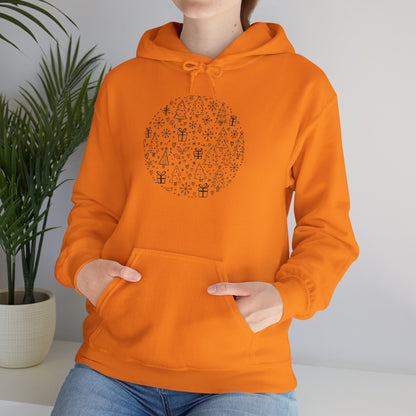 Christmas Doodle Unisex Heavy Blend Hooded Sweatshirt