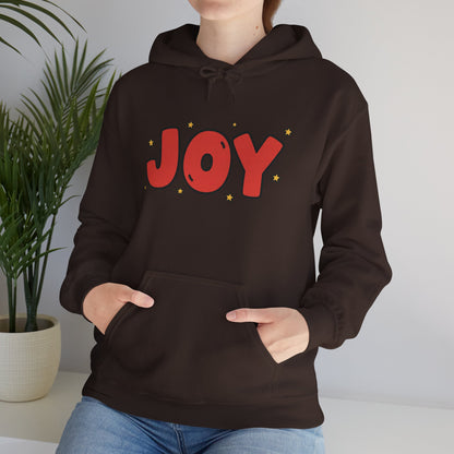 joy unisex hoodie in Bold Red,