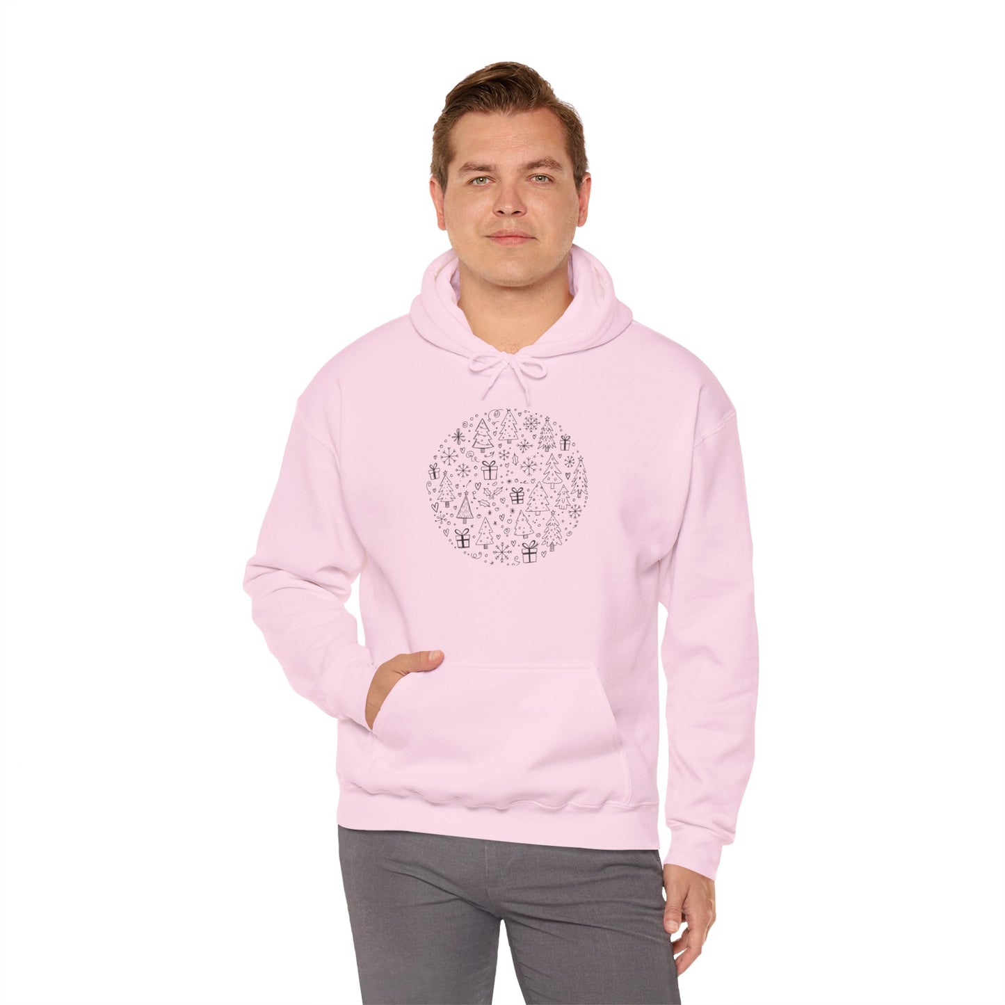 Christmas Doodle Unisex Heavy Blend Hooded Sweatshirt