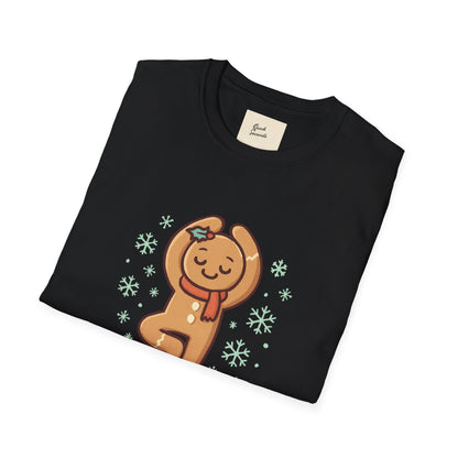Yoga Gingerbread Man T-Shirt - Tree Pose Tidings